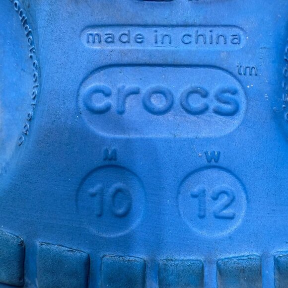 Crocs Unisex Classic Clog Sandals M10/W12 Blue - Picture 4 of 8